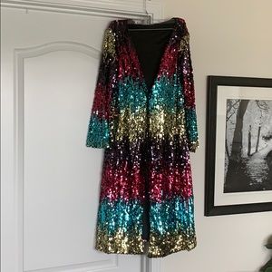 Multicolor Sequin Duster